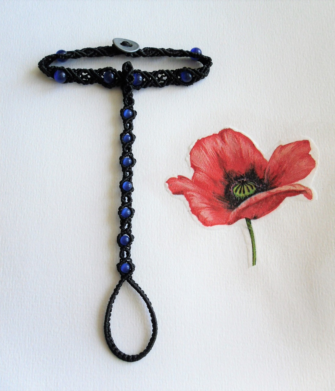 macrame bracelet + ring 3