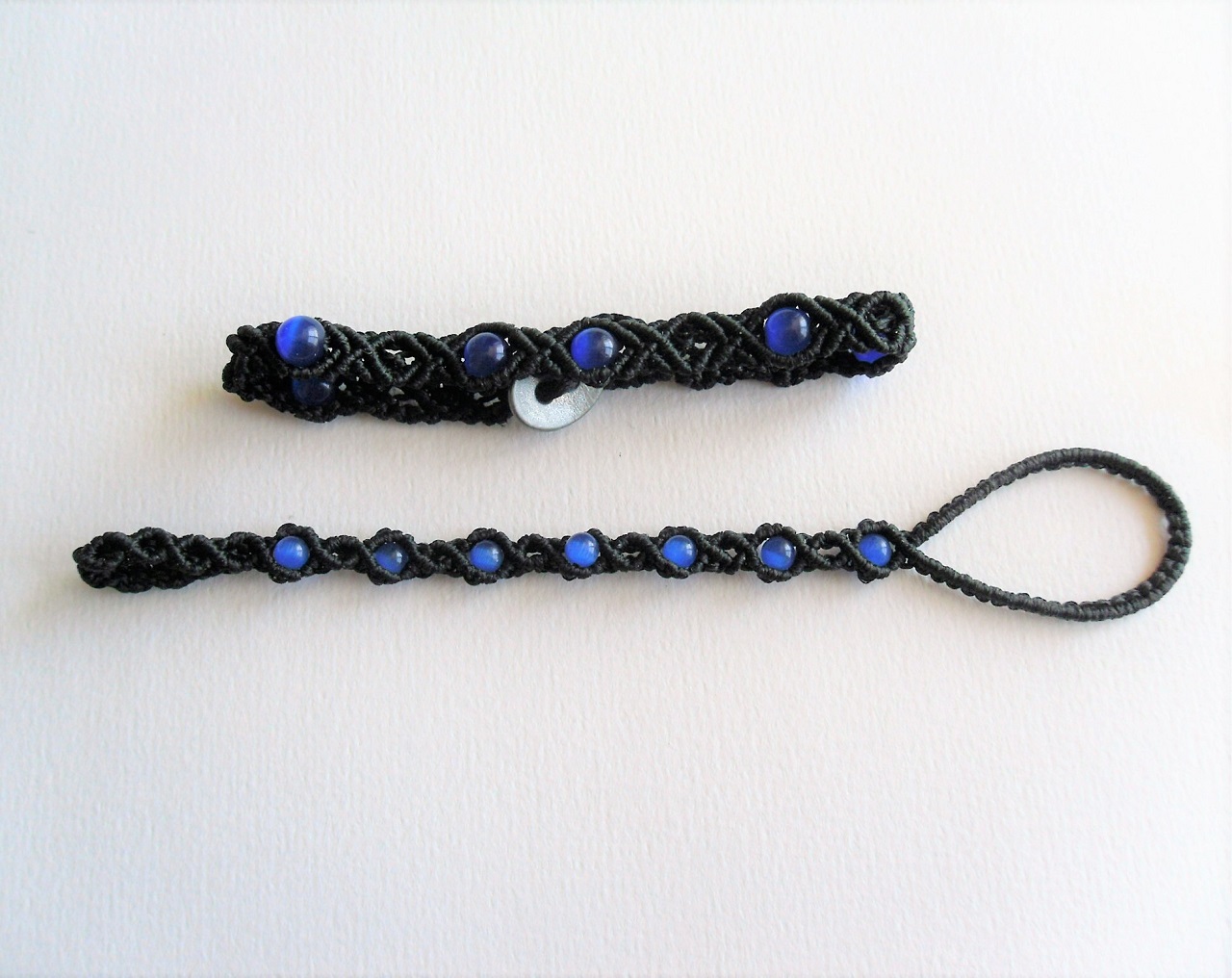 macrame bracelet + ring 3-1