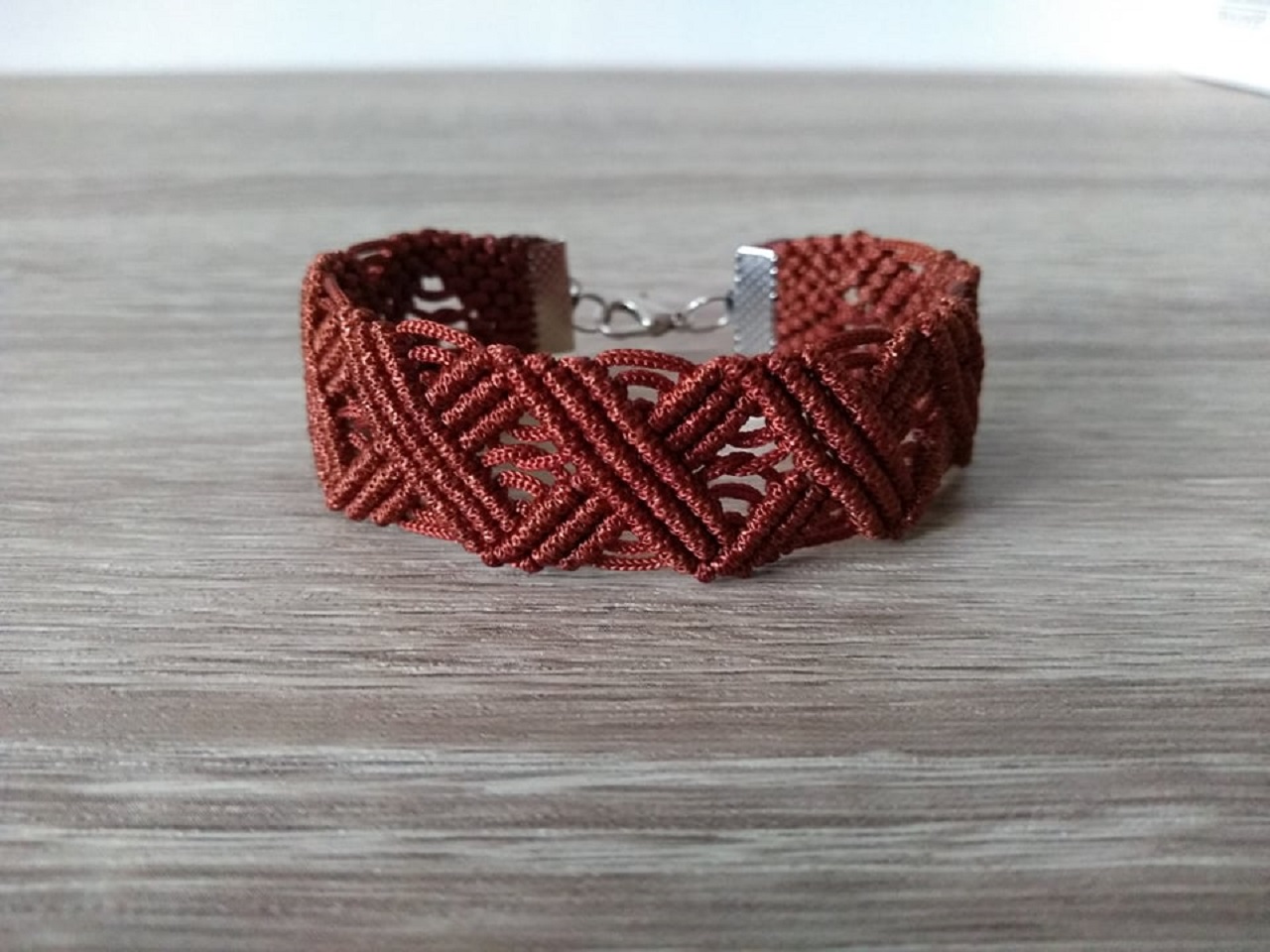 macrame bracelet X brown