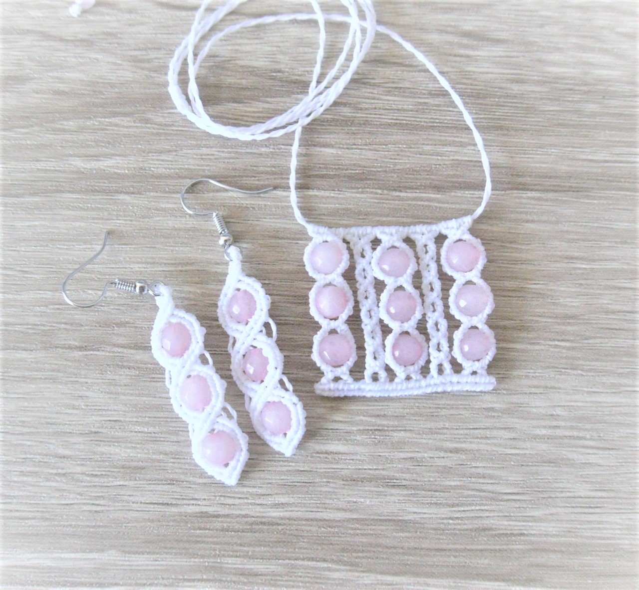 macrame set white