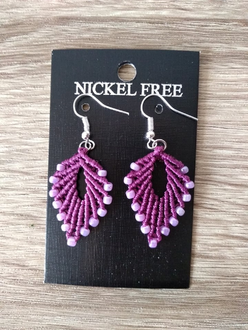 macrame earrings leaf 4
