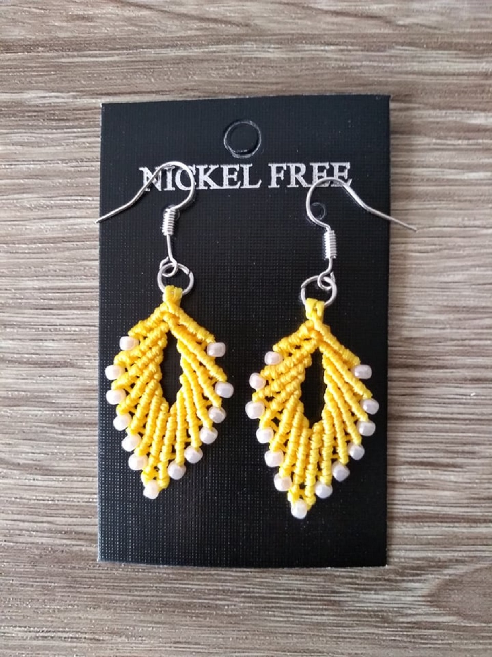 macrame earrings leaf 5