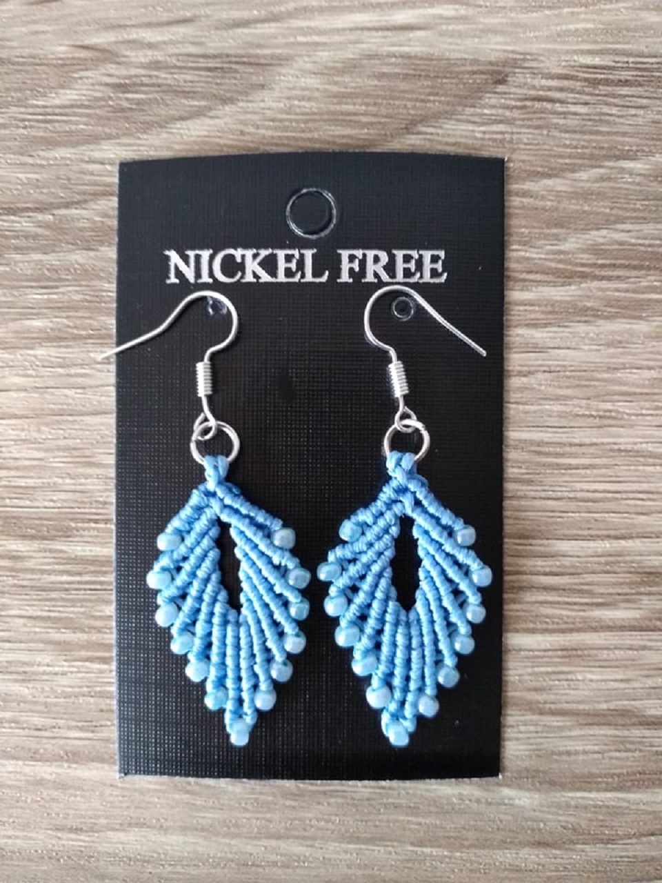 macrame earrings leaf 6