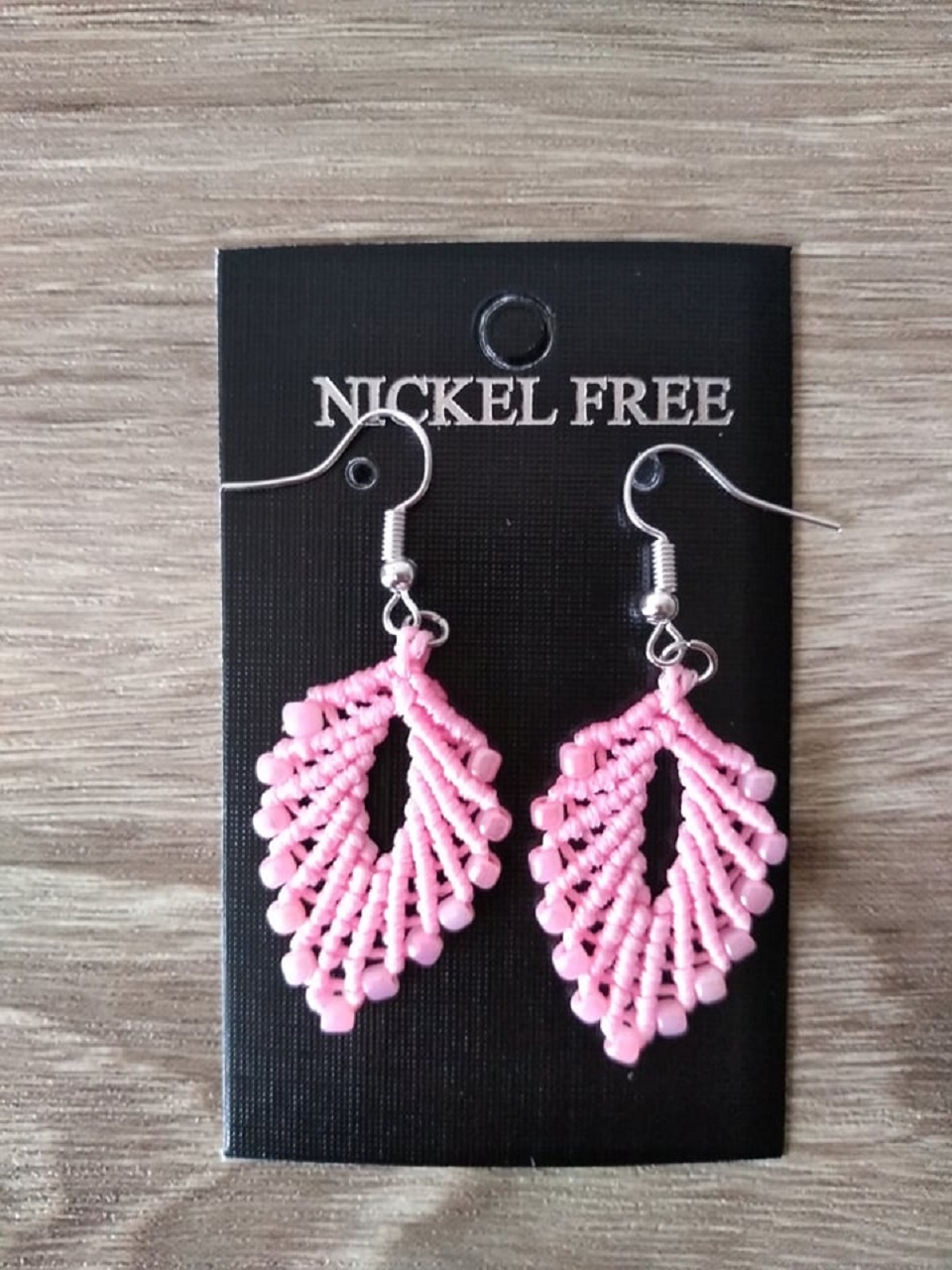 macrame earrings leaf 7
