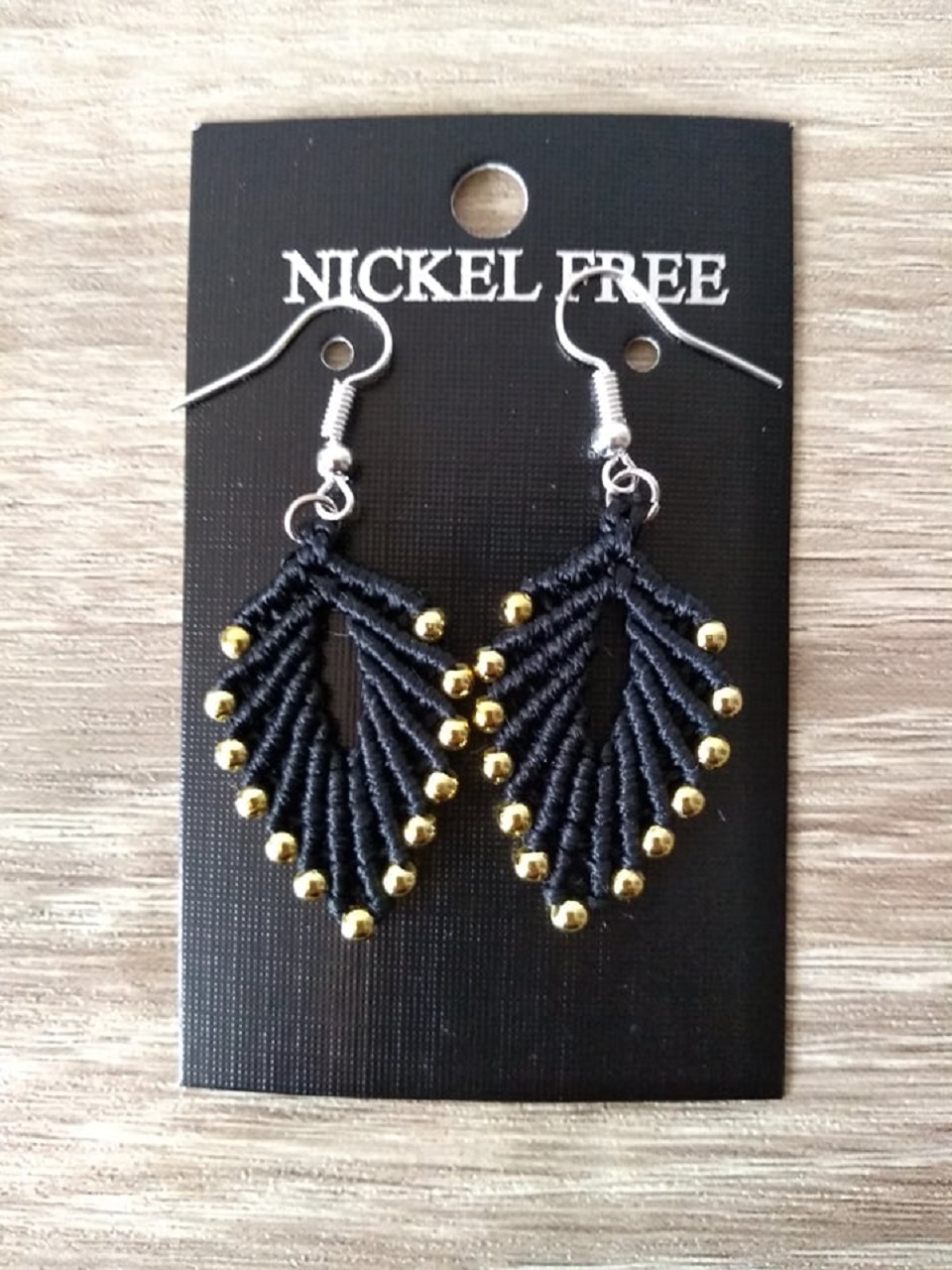 macrame earrings leaf 9