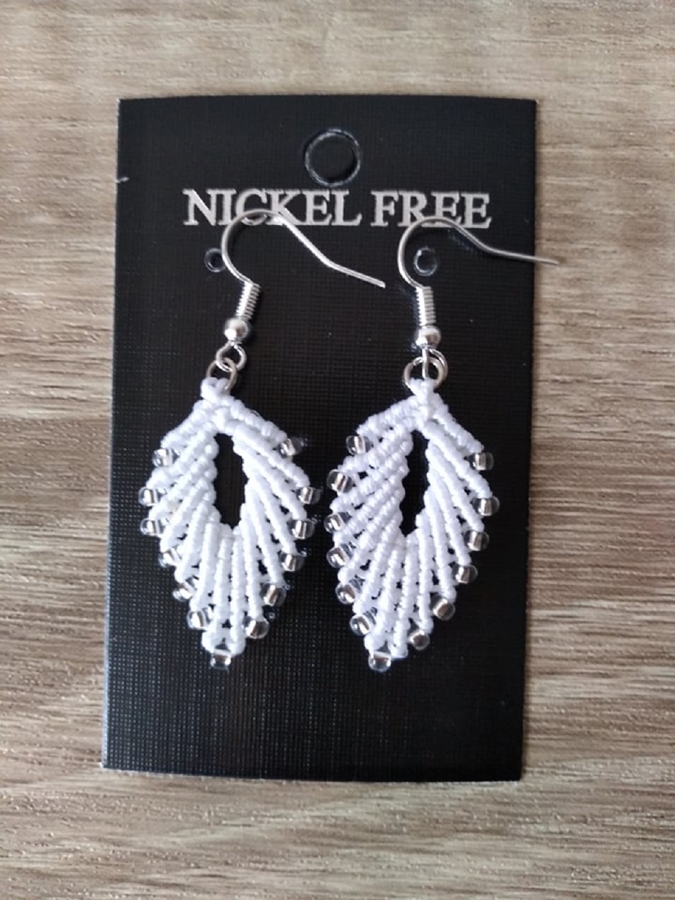 macrame earrings leaf 10