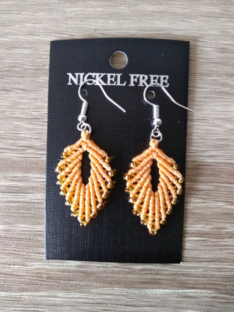 macrame earrings leaf 11